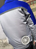 TF夏季降溫空調(diào)服男款帶風(fēng)扇的衣服充電制冷勞保工人工地女士工作服 男拼紅肩 1件 +5V配件一套 XL ，身高165-175，體重130-145 曬單實(shí)拍圖