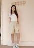 回力短褲女外穿夏2025新款速干防曬透氣五分褲小個(gè)子杏色冰絲闊腿褲 曬單實(shí)拍圖