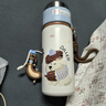 Diller兒童保溫杯吸管杯直飲杯316不銹鋼水壺幼兒園小學(xué)生上學(xué)專用水杯 臘腸小狗 500ml 吸管+直飲 曬單實拍圖
