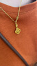 中國(guó)黃金（CHINA GOLD）碎冰冰四葉草黃金項(xiàng)鏈女足金吊墜七夕情人節(jié)禮物送女友生日老婆 碎碎冰四葉草足金吊墜 贈(zèng)S925鏈/京速達(dá) 曬單實(shí)拍圖