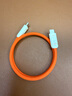 CANDYSIGN制糖工廠兼容雷電4數(shù)據(jù)線USB4全功能240W快充Type-C38cm糖橙細靂線Macbook華為筆記本8K視頻短線 曬單實拍圖