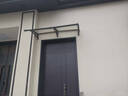 鋁合金雨棚戶外屋檐遮雨棚門頭防雨搭家用遮陽棚窗戶陽臺庭院雨篷 加厚水槽鋁合金支架+實心耐力板 伸出80*貼墻160cm-（配3支架） 曬單實拍圖