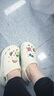 卡駱馳（crocs）男女泡芙洞洞鞋戶外休閑時尚厚底一腳蹬沙灘鞋 207521-2Y2 36-37 曬單實拍圖