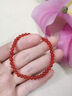 Lnieer紅瑪瑙蛇年紅繩本命年手鏈女玉髓紅水晶手串閨蜜手繩手飾圣誕禮物 【4mm】14-15cm手圍紅瑪瑙手串 曬單實(shí)拍圖