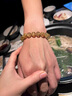 雙萍巴西金發(fā)晶手鏈女黃發(fā)晶招財水晶金鈦晶手串男轉運珠情侶禮物飾品 10mm精選金發(fā)晶 曬單實(shí)拍圖