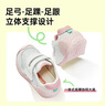 基諾浦 寶寶學(xué)步鞋 春秋款嬰兒軟底機能鞋8-18個(gè)月男女童鞋GB2166 白色/粉色 20 125mm 適合腳長(cháng)125-129mm 曬單實(shí)拍圖