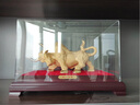 菲斯鉑亞絨沙金鴻運(yùn)金牛擺件黃金吉祥物工藝品客廳酒柜版辦公室桌面擺設(shè) 中號(hào)運(yùn)勢(shì)如虹 20.5*14*22cm 曬單實(shí)拍圖