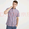 第五季時(shí)尚潮流美式休閑短袖襯衫男微彈抗皺修身學(xué)院風(fēng)格子棉氨襯衣夏季 SFS5R160 45 [參考體重：190-200斤] 曬單實(shí)拍圖