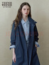 Teenie Weenie小熊女裝風(fēng)衣2025春新款優(yōu)雅氣質(zhì)時(shí)尚通勤中長(zhǎng)款外套 藏青色 M 曬單實(shí)拍圖
