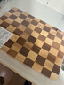 棋盤(pán)格實(shí)木菜板家用橡膠木烏檀木粘板案板面板抗菌防霉 42.5*31*2.5cm(9102)長(cháng)方形 曬單實(shí)拍圖