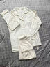 貓人純棉睡衣帶胸墊女秋冬產(chǎn)后寬松舒適大碼家居服哺乳孕婦睡衣可外穿 嫩玉白【100%純棉 帶胸墊】 XL 【適合體重120-140斤】 曬單實(shí)拍圖