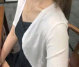 蕉京白色披肩配吊帶裙的開衫防曬罩衫女外搭上衣小坎肩空調(diào)衫短款外套 白色 XL 曬單實拍圖