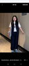 歐絲婕（OUSIJIE）大碼女裝胖mm夏季新款時尚寬松簡約T恤馬甲闊腿褲三件休閑套裝女 馬甲+闊腿褲 XL 【120-140斤】 曬單實拍圖