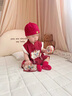 G.DUCKKIDS小黃鴨童裝嬰兒衣服夏季薄款新生兒連體衣新中式男寶寶外出服哈衣 米白色+吊墜 66cm 66尺碼建議3-6個月cm 曬單實拍圖