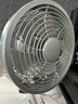 MROS摩斯金屬小風(fēng)扇充電旋轉電風(fēng)扇可折疊便攜家用床頭桌面桌搭禮品 鈦銀色【5寸2000毫安電池款】 曬單實(shí)拍圖