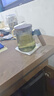 憶壺茶（YIHUTEA）茶杯玻璃綠茶泡茶杯男士家用加厚耐高溫茶水分離帶把手茶道水杯子 【水中見山峰】青純山底杯500ml 曬單實拍圖