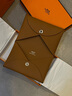 愛(ài)馬仕（HERMES）Calvi系列Epsom小牛皮卡包零錢(qián)包名片夾純色簡(jiǎn)約女款節日送禮 金棕色H044164CK37 曬單實(shí)拍圖