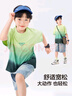 左西童裝男童短袖t恤漸變純棉兒童夏季2025新款男孩上衣半袖 芽綠 120 曬單實拍圖