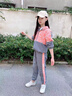G.DUCKKIDS童裝女童秋裝套裝新款兒童運動套裝春秋季女孩衣服大童外套褲子潮 灰色 140 身高130-140cm年齡9-10歲 曬單實拍圖