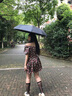 京品小米雨傘手電筒雨傘戶外便攜折疊雙人男防水雨傘自動(dòng)大號(hào)黑膠女遮陽傘 十骨旋轉(zhuǎn)led手電筒傘-曜石黑 曬單實(shí)拍圖