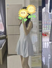 爾山集藍色無袖連衣裙女夏日顯瘦漂亮小裙子多巴胺a字收腰掐腰短裙穿搭 藍色無袖連衣裙 M 曬單實拍圖