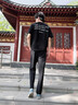 名創(chuàng)優(yōu)品（MINISO）休閑褲男夏季冰絲速干彈力垂感直筒男褲黑色百搭防曬運(yùn)動(dòng)寬松褲子 黑色(純色) L /175(體重120-140斤) 曬單實(shí)拍圖