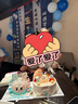 仕彩藍色主題生日金屬氣球裝飾場(chǎng)景布置男孩周歲生日兒童寶寶派對條幅 曬單實(shí)拍圖