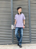 真維斯（Jeanswest）7A級抗菌t恤男短袖夏季美式寬松圓領(lǐng)體恤男女同款透氣潮流打底衫 【7A抗菌防螨】遠山紫(純色) XL (180) (不易起球不掉色) 曬單實拍圖