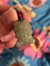 蔓頌棠和田玉吊墜青玉晴水金米獸小眾獨(dú)特進(jìn)寶掛件項(xiàng)鏈禮物可愛 青玉  掛繩 曬單實(shí)拍圖