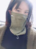 JEEP冰絲防曬面罩圍脖男釣魚遮陽口罩女夏季脖套男士掛耳一體騎行透氣 橄欖綠 曬單實拍圖