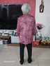 恒源祥老年老媽夏裝真絲襯衫高貴奶奶襯衣老人衣服女80歲老太太夏季中袖 紅色+黑色長褲 L 建議體重80-100斤 曬單實拍圖