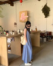 LPOX藍色無袖背心連衣裙女夏季2025新款海邊度假法式氣質超好看長裙 藍色無袖連衣裙 原版 M 建議90-105斤 曬單實拍圖