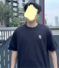 FILA FUSION斐樂章昊同款情侶款針織短袖衫2025夏新款寬松純棉涼感T恤 正黑色-BK XL 180/100A/XL 曬單實(shí)拍圖