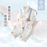 巴厘小豬連體衣嬰兒爬服薄款夏季短袖新生兒假兩件背帶哈衣6個月寶寶衣服 探索小宇宙 73cm 曬單實拍圖