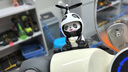 熊貓自行車擺件頭盔電動摩托車小黃鴨可愛破風(fēng)鴨裝飾品小掛件配件 熊貓粘貼款(飛行員) 曬單實拍圖