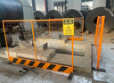 金蝎 基坑防護欄道路工程施工警示圍欄臨時(shí)隔離欄定型化圍擋 黃黑網(wǎng)片型 1.2m高*2m寬 約5.8kg 一網(wǎng)一柱 曬單實(shí)拍圖