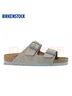 BIRKENSTOCK勃肯德國進(jìn)口男女款牛皮絨面革軟木Arizona雙扣涼拖鞋 石灰色窄版1027687 36 曬單實(shí)拍圖