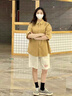 真維斯（JEANSWEST）粉色運(yùn)動短褲女夏季2025新款爆款多巴胺寬松休閑純棉跑步五分中褲 皮粉 正確決定粉色_K_前左下 L 曬單實(shí)拍圖