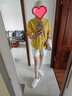 QVI高端品牌 亞麻短袖襯衫女2025夏季新款薄款寬松休閑顯瘦棉麻上衣 黃色 3XL 【建議146-175斤】 曬單實拍圖