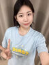 莫代爾睡衣女夏季純棉2025新款薄短袖長(zhǎng)褲夏天簡(jiǎn)約可外穿家居服套裝 天藍(lán)色 L 適合100-120斤 曬單實(shí)拍圖