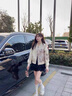 艾珠兒（Aizhuer）2025春秋季新款韓版刺繡棒球服外套女高級感炸街薄款顯瘦夾克上衣 米色 M 曬單實拍圖