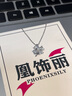 凰飾麗（PHOENIXSILY）四葉草簡(jiǎn)約項鏈女銀時(shí)尚首飾飾品高端生日情人節禮物送老婆女生 滿(mǎn)鉆四葉草【代寫(xiě)賀卡聯(lián)系客服】 曬單實(shí)拍圖