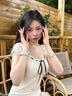 茯見(jiàn)法式甜美方領(lǐng)針織連衣裙女2025夏季新款修身顯瘦氣質(zhì)溫柔顯身材 杏色均碼(建議85-110斤） 曬單實(shí)拍圖