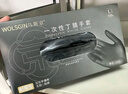 烏斯京（WOLSGIN）一次性手套丁腈橡膠中碼100只廚房食品級加厚耐家務(wù)丁晴手套黑色 曬單實拍圖