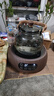 全度玻璃提梁壺家用小型電陶爐煮茶器燒水壺大容量保溫玻璃茶壺 提梁壺（煙灰色）+康米電陶 曬單實(shí)拍圖