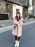 鴨鴨羽絨服女中長(zhǎng)款2025年冬季新款時(shí)尚休閑加厚連帽韓版撞色百搭外套 粉色 M (建議100-120斤) 曬單實(shí)拍圖