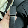 萬(wàn)寶龍（MONTBLANC） 男士商務(wù)正裝高檔板扣皮帶 黑色十字紋單面腰帶支持裁剪 送男友 114421 黑色120X3.0CM禮品禮盒 曬單實(shí)拍圖