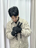 JEEP滑雪手套男冬季加絨加棉加厚觸屏防風(fēng)防寒戶外男士騎行保暖手套 黑色 曬單實(shí)拍圖