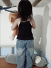 迪士尼女童套裝夏款2025新款洋氣夏裝款女寶寶吊帶夏季復(fù)古風(fēng)破洞牛仔褲 品牌吊帶+牛仔褲 110 曬單實拍圖