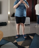 康創(chuàng  )暉100純棉加肥加大碼胖妹妹大碼女裝200斤上衣服ins潮寬松短袖t恤女 藍色【黑字母Lovely Mind】 3XL 推薦160-180斤 曬單實(shí)拍圖